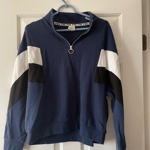 Pink quarter zip sweatshirt